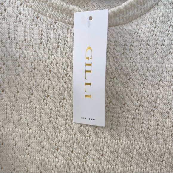 Gilli Cream Ruffle Knit Tank Top - Picture 3 of 4